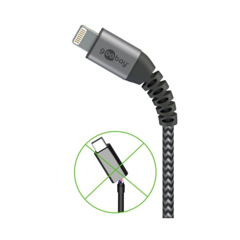 Laddare och kablar - Elegant & extra robust MFi-godkänd USB-C till Lightning iPhone-laddkabel