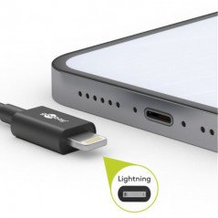 Laddare och kablar - Elegant & extra robust MFi-godkänd USB-C till Lightning iPhone-laddkabel