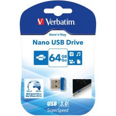 USB-minne USB 3.0 - Verbatim USB 3.0 USB-minne 64GB i nanostorlek