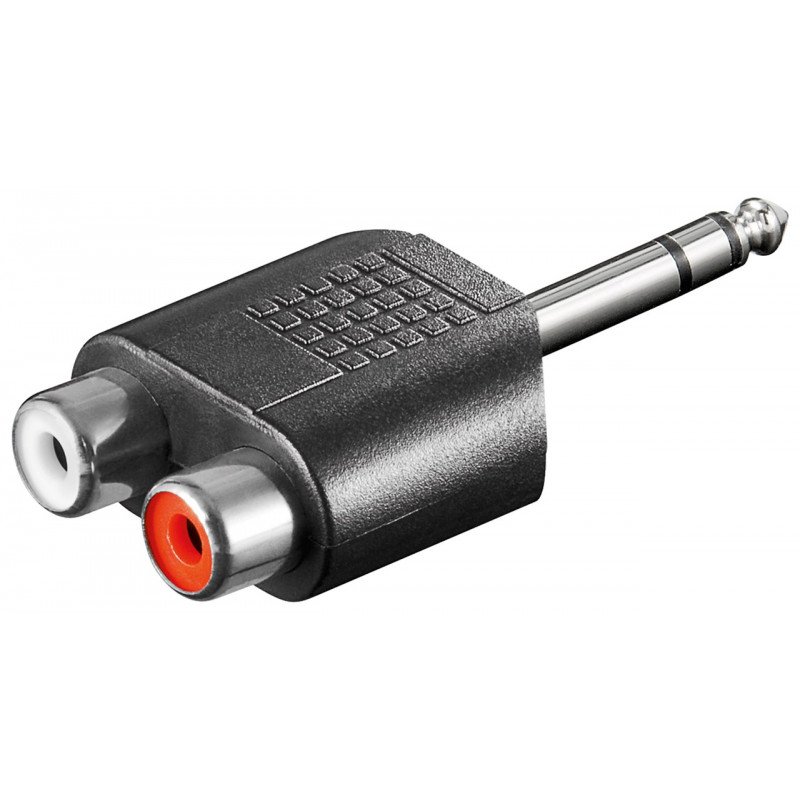 Audio cable and adapter - 6.3 mm till 2x RCA AUX adapter