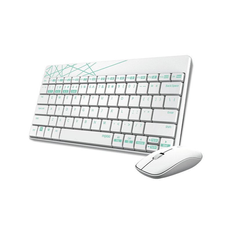 Trådløse tastaturer - Rapoo 8000M trådlöst tangentbord och mus (bluetooth + USB)