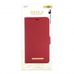 iPhone 12 - Onsala Magnetic Plånboksfodral 2-i-1 till iPhone 12 / 12 Pro Saffiano Red