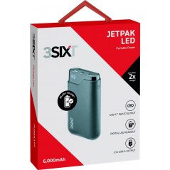 Portable Batteries - 3SIXT Red JetPak PowerBank batteri på 6000mAh