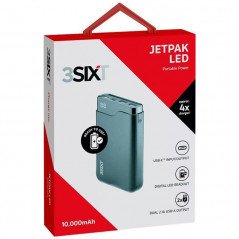 Portable Batteries - 3SIXT Red JetPak PowerBank batteri på 10000mAh