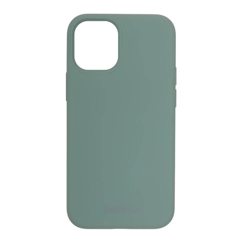 Skaller og hylstre - Onsala mobiletui til iPhone 12 Mini i grøn silikone