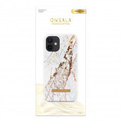Fodral och skal - Onsala mobilskal till iPhone 12 Mini Soft White Rhino Marble