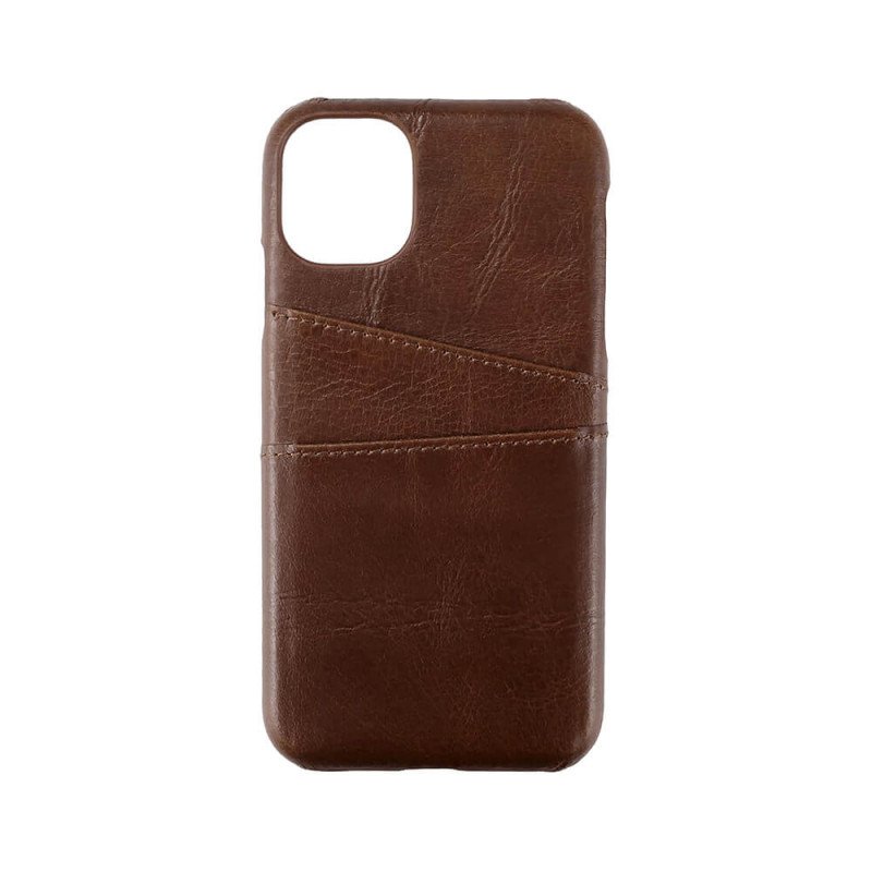 Skaller og hylstre - Onsala mobiltaske i ægte læder til iPhone 11 med to kortlommer
