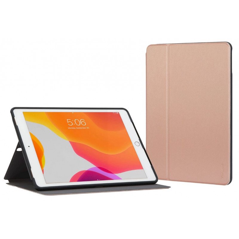 Tablet Cover - Targus Stötdämpandefodral med ställfunktion till iPad 10.2" & 10.5" Rose Gold