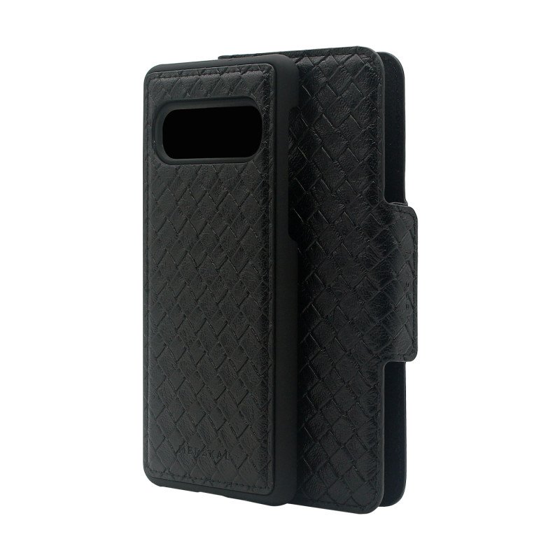 Cases - Plånboksfodral med magnetiskt mobilskal till Samsung S10 (Black Elite)