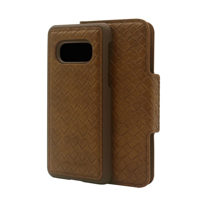 Skal och fodral - Plånboksfodral 2-i-1 med magnetiskt mobilskal till Samsung S10e (Brown Elite)