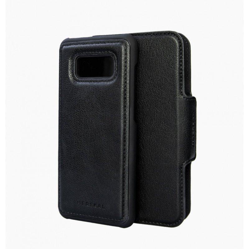 Skal och fodral - Plånboksfodral med magnetiskt mobilskal till Samsung S8 (Black)