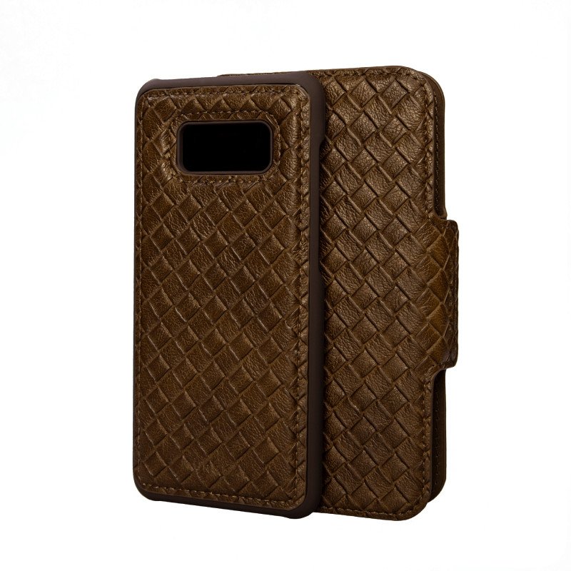 Cases - Plånboksfodral med magnetiskt mobilskal till Samsung S8 (Brown Elite)