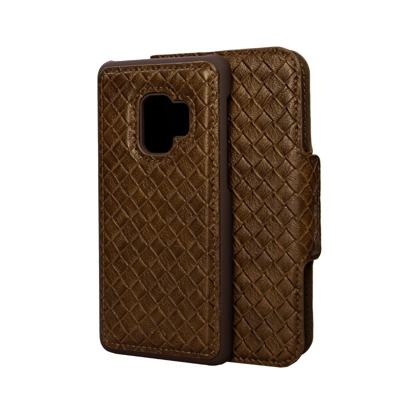 Cases - Plånboksfodral med magnetiskt mobilskal till Samsung S9 (Brown Elite)