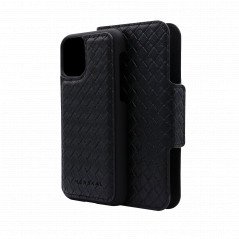 Plånboksfodral 2-i-1 med magnetiskt mobilskal till iPhone 11 Pro PU-läder (Black Elite)