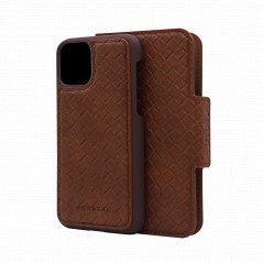 Plånboksfodral 2-i-1 med magnetiskt mobilskal till iPhone 11 Pro PU-läder (Brown Elite)