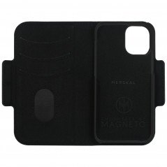 Plånboksfodral med magnetiskt mobilskal till iPhone 12 Mini (Black)