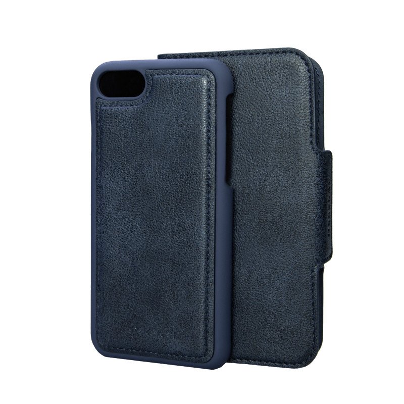 Shells and cases - Plånboksfodral med magnetiskt mobilskal till iPhone 7/8 (Blue)