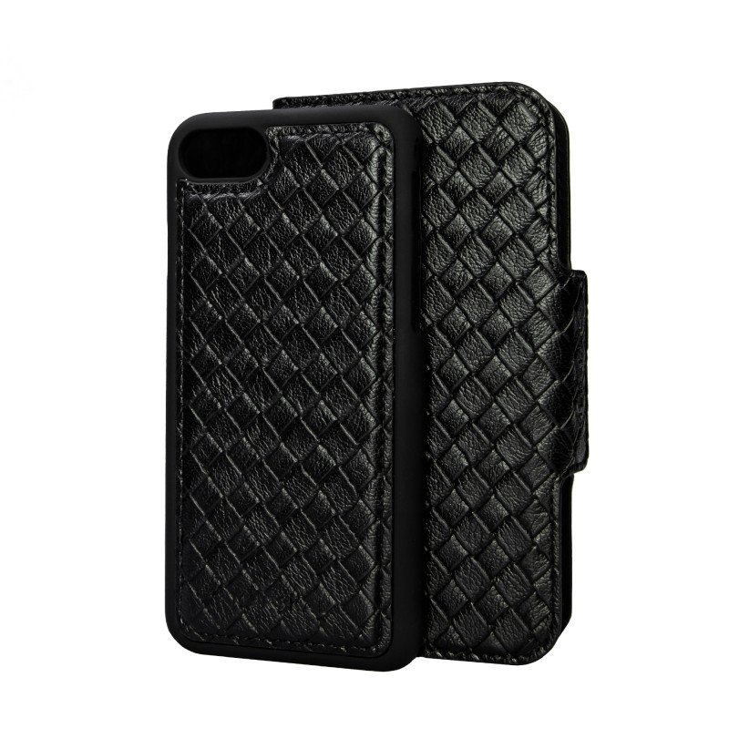 Shells and cases - Plånboksfodral med magnetiskt mobilskal till iPhone 7/8 (Black Elite)