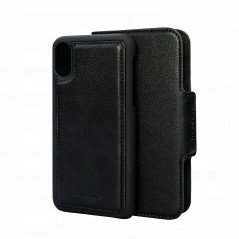 Plånboksfodral med magnetiskt mobilskal till iPhone X/Xs (Black)
