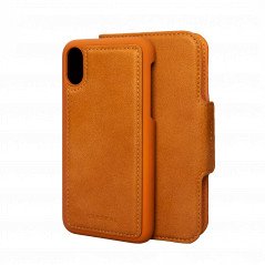 Plånboksfodral med magnetiskt mobilskal till iPhone X/Xs (Orange)