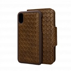 Plånboksfodral med magnetiskt mobilskal till iPhone X/Xs (Brown Elite)