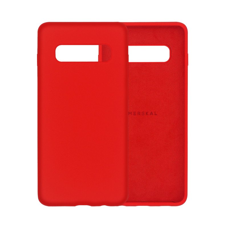 Skal och fodral - Merskal premium silikonskal till Samsung Galaxy S10 Plus (Red)