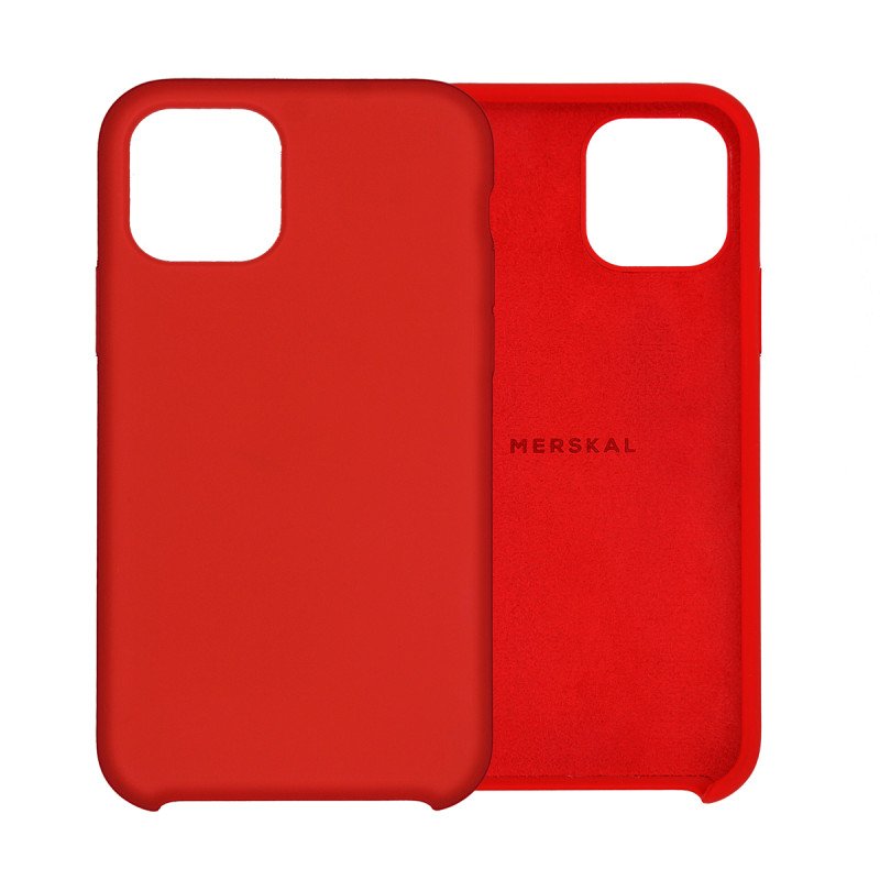 Skal och fodral - Merskal premium silikonskal till iPhone 11 (Red)