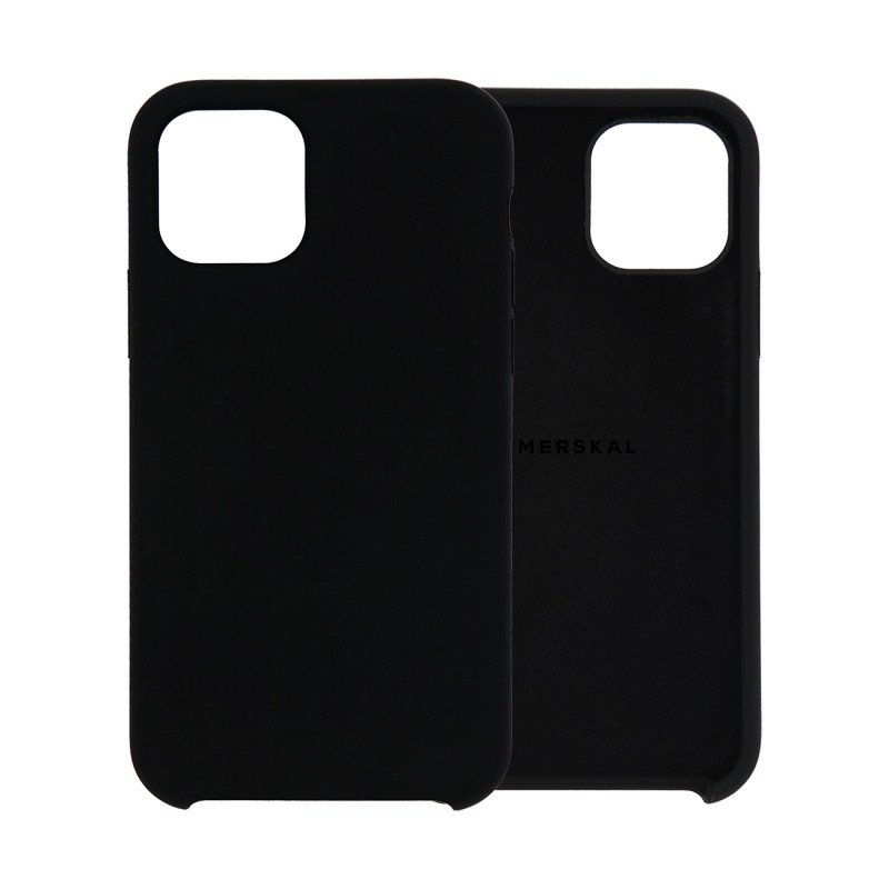 Skal och fodral - Merskal premium silikonskal till iPhone 11 Pro (Black)
