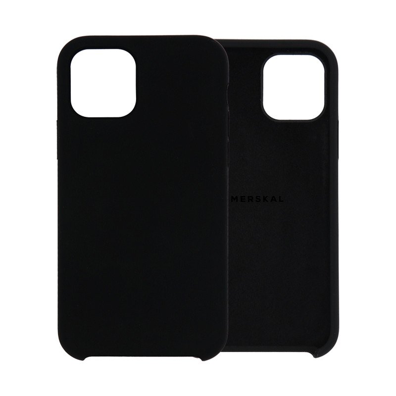 Skal och fodral - Merskal premium silikonskal till iPhone 11 Pro Max (Black)