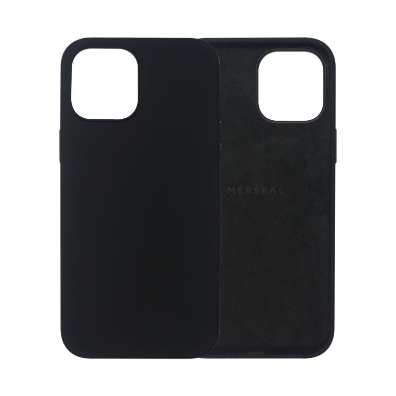 Skaller og hylstre - Merskal premium silikoneskal til iPhone 12 Mini (Black)