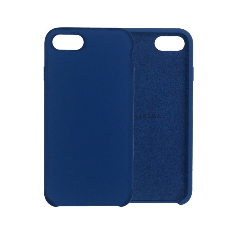 Skal och fodral - Merskal premium silikonskal till iPhone 7/8 (Blue)