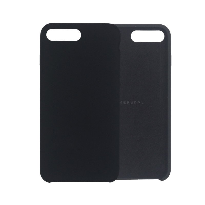 Skal och fodral - Merskal premium silikonskal till iPhone 7/8 Plus (Black)
