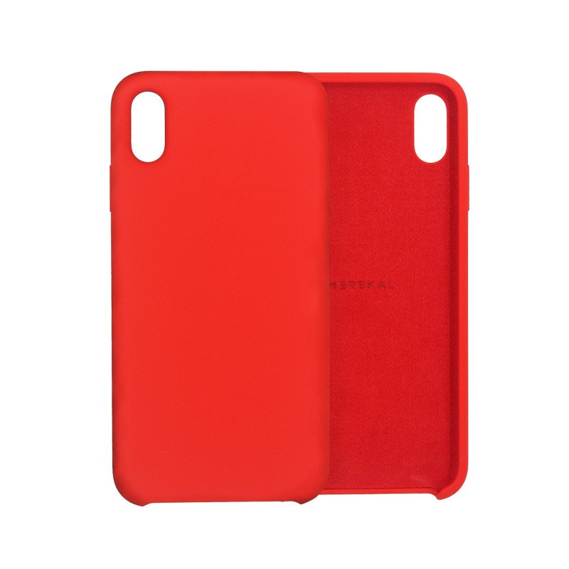 Skal och fodral - Merskal premium silikonskal till iPhone Xs Max (Red)