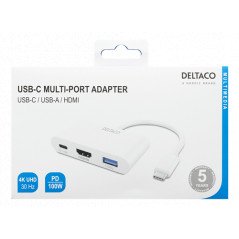 Skærmkabel & skærmadapter - USB-C Multiport til HDMI-adapter med USB/USB-C PD 100W