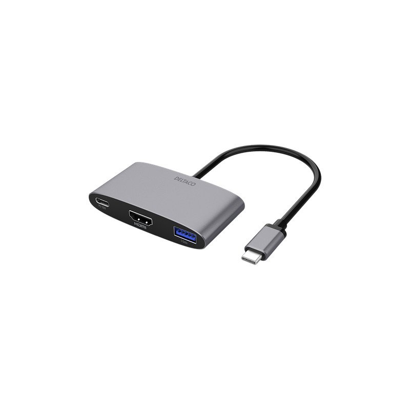 Skärmkabel & skärmadapter - USB-C Multiport till HDMI-adapter med USB/USB-C PD 100W 4K 60Hz