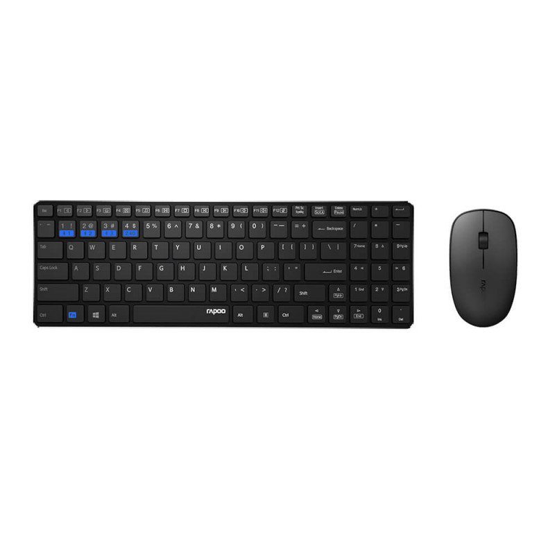 Trådløse tastaturer - Rapoo 9300M trådløst tastatur og mus (Bluetooth + USB)