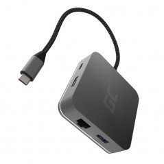 GreenCell GC-HUB2 USB-C hubb med USB-C, HDMI- (4K), USB 3.0 och Ethernet