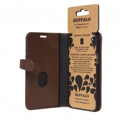 Covers - Buffalo magnetisk 2-i-1-pungetui i ægte læder til iPhone 12/12 Pro