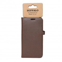 Buffalo magnetisk 2-i-1-pungetui i ægte læder til iPhone 12/12 Pro