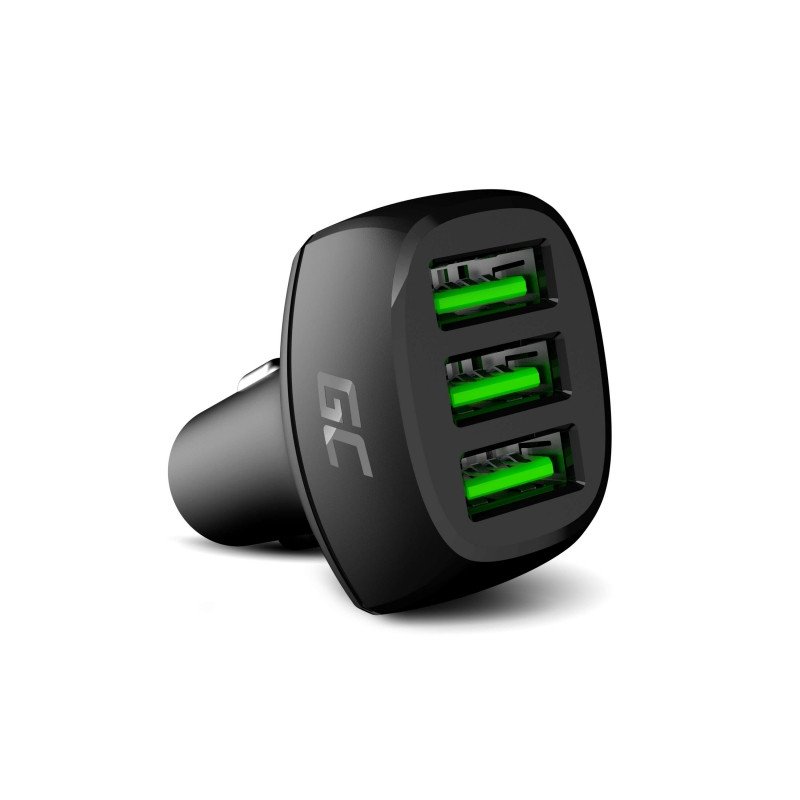 Laddare och kablar - GreenCell billaddare med 3x USB-A kontakt, 54W QC 3.0