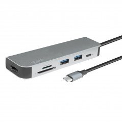 LogiLink USB-C Multi-hub med HDMI/2xUSB/SD-läsare/PD 60W