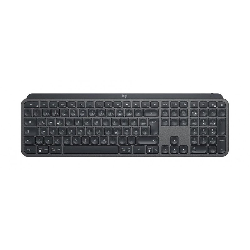 Trådlösa tangentbord - Logitech MX Keys Advanced trådlöst bakbelyst tangentbord för PC/Mac med Unifying & Bluetooth
