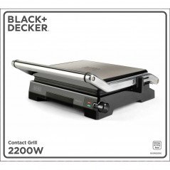 Smörgåsgrill - Black+Decker Bordsgrill Temp Control 2200W Brushed