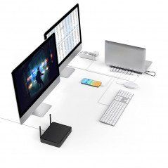 USB-C Dockningsstation 10 portar, upp till 2 skärmar, USB-C, USB-A, HDMI, DP, Ethernet