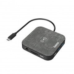 USB-C Multiport Docking Station Qi opladning 12 porte (HDMI, VGA, USB-A, LAN, SD), 100W PD