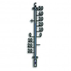 Analog utetermometer i metall, 42 cm lång
