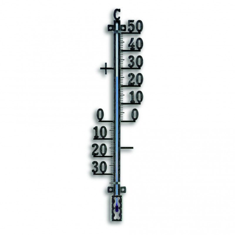 Home Supplies - Analogt udendørstermometer i metal, 42 cm langt