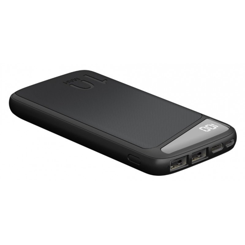 Portable batterier - PowerBank 10.000 mAh med 2 USB-opladningsporte