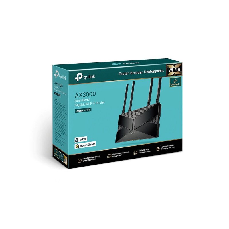 Router 450+ Mbps - TP-Link Archer AX53 WiFi 6 Router AX3000