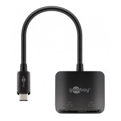 USB-C Multiport-adapter för två skärmar HDMI & DisplayPort